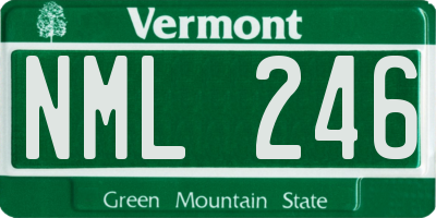 VT license plate NML246