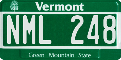 VT license plate NML248