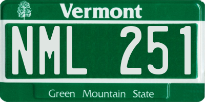 VT license plate NML251