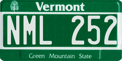 VT license plate NML252