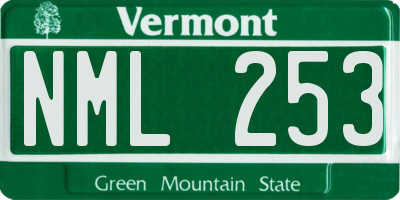 VT license plate NML253