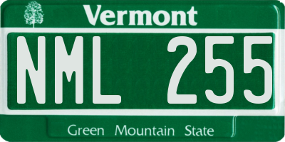 VT license plate NML255