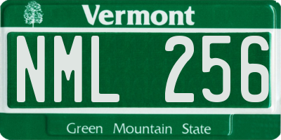 VT license plate NML256