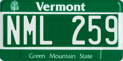 VT license plate NML259
