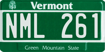 VT license plate NML261