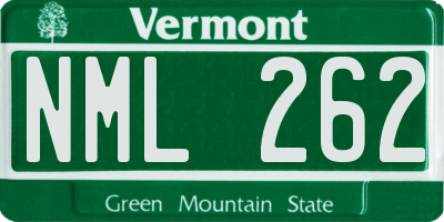 VT license plate NML262