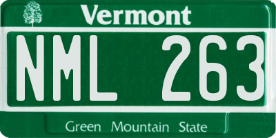 VT license plate NML263