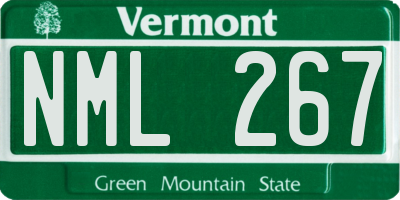 VT license plate NML267