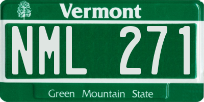 VT license plate NML271