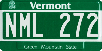 VT license plate NML272