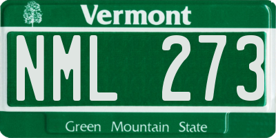 VT license plate NML273
