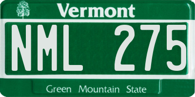 VT license plate NML275