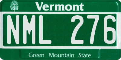 VT license plate NML276