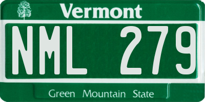 VT license plate NML279