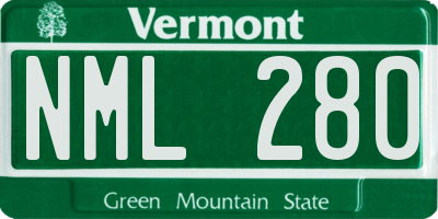 VT license plate NML280