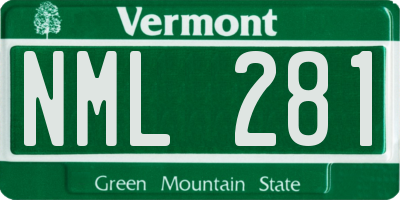 VT license plate NML281