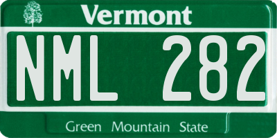 VT license plate NML282