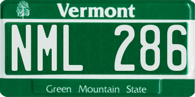 VT license plate NML286
