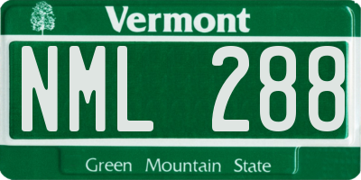 VT license plate NML288