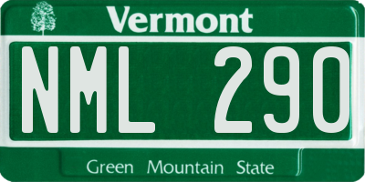 VT license plate NML290