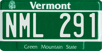 VT license plate NML291