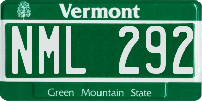 VT license plate NML292