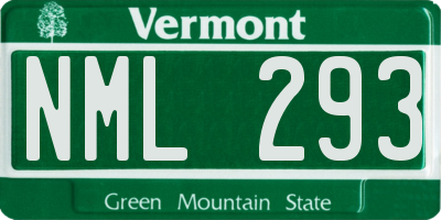 VT license plate NML293