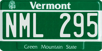 VT license plate NML295