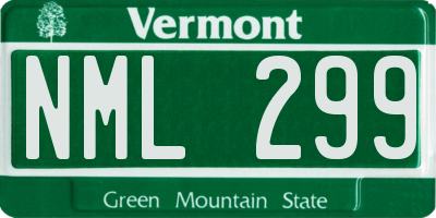 VT license plate NML299