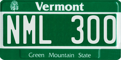 VT license plate NML300