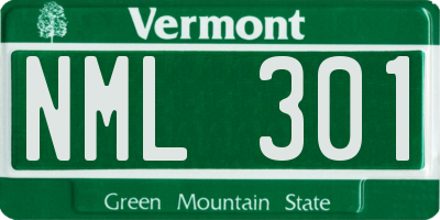 VT license plate NML301