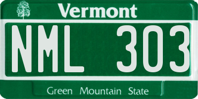 VT license plate NML303
