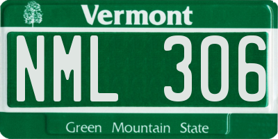 VT license plate NML306