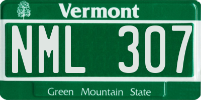 VT license plate NML307