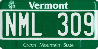 VT license plate NML309
