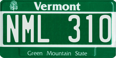 VT license plate NML310