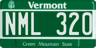 VT license plate NML320