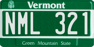 VT license plate NML321