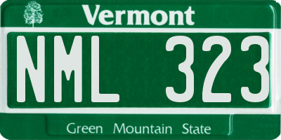 VT license plate NML323