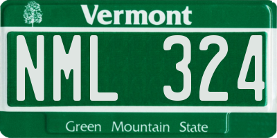 VT license plate NML324