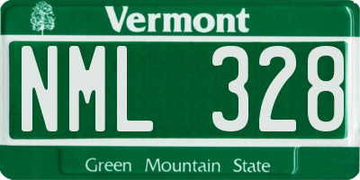 VT license plate NML328