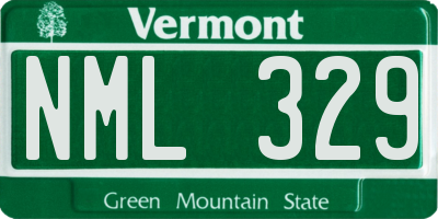 VT license plate NML329