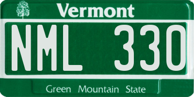 VT license plate NML330