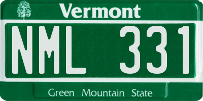 VT license plate NML331