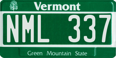 VT license plate NML337
