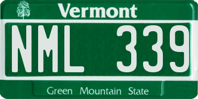 VT license plate NML339