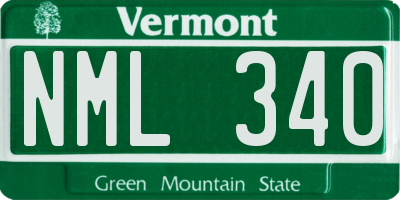 VT license plate NML340