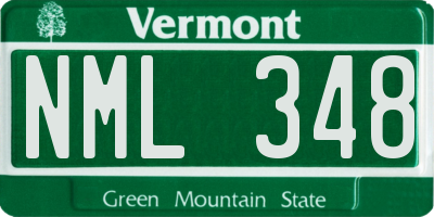 VT license plate NML348