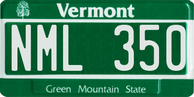 VT license plate NML350