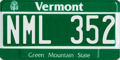 VT license plate NML352
